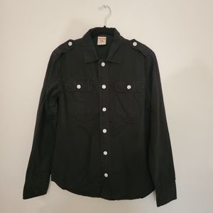 True Religion Brand Jeans Men's Black Button Down
